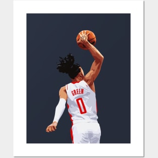 Jalen Green Back Dunk Qiangy Posters and Art